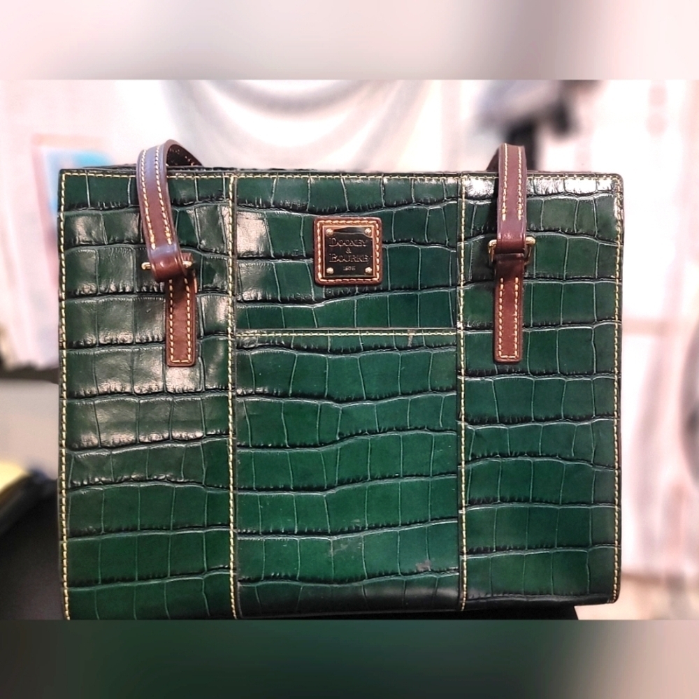 Emerald Green Dooney & Bourke Crocodile Tote